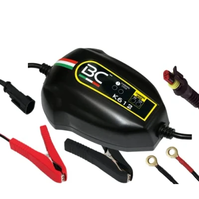 Abbildung von BC Battery Controller K612, Intelligentes Batterieladegerät und Erhaltungsladegerät für alle 6V/12V Blei Säure Autobatterien Motorradbatterien (auch historische Fahrzeuge), 1A