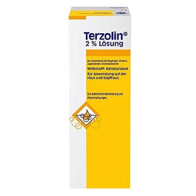Abbildung von Terzolin 2% Lösung gegen Pilzbefall und Schuppen 100 ml