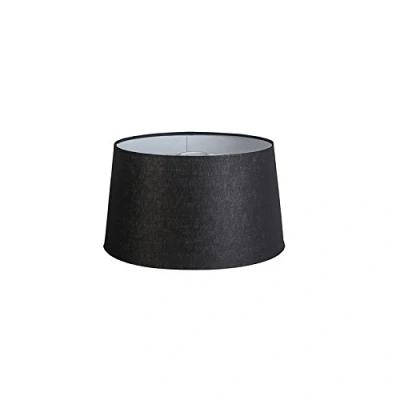 Abbildung von QAZQA Leinen Lampenschirm schwarz 35 cm,