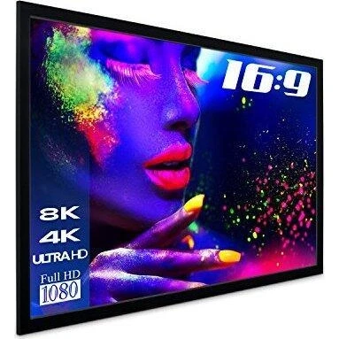 Abbildung von eSmart Professional MIRALE Tageslicht Rahmen Leinwand Grau 400 x 225 cm (180&quot;) 16:9
