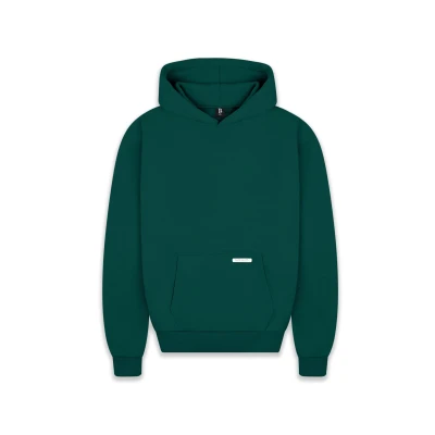 Abbildung von Bazix Republiq Super Heavy Blank Kapuzenpullover, Herren, Größe: Large, Green