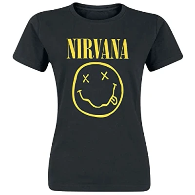 Abbildung von Nirvana T Shirt Happy Face Logo Black M