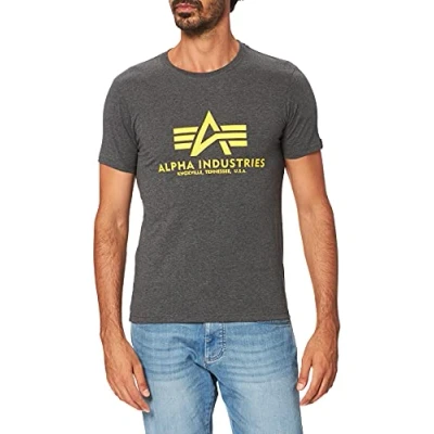 Abbildung von Alpha Industries T CAMO Tshirt print, Herren, Größe: XXL, Charcoal heather