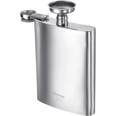 Abbildung von WESTMARK Flachmann &quot;Delan&quot;, Edelstahl, mit Trichter, 236 ml