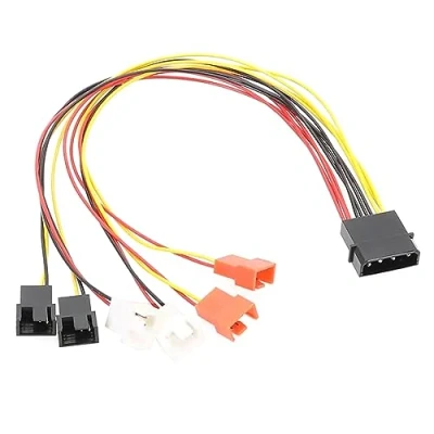 Abbildung von 4Pin Molex Auf 3Pin/4Pin Lüfteradapter 12V 7V 5V PC Splitter Sleeved Kabel Für Computer Gehäuselüfter 3Pin Power Adapter 3