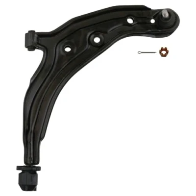 Abbildung von FEBI BILSTEIN 42671 Querlenker mit Trag /Führungsgelenk, Kronenmutter, Lager Vorderachse rechts, unten Stahlblech NISSAN: MICRA 2