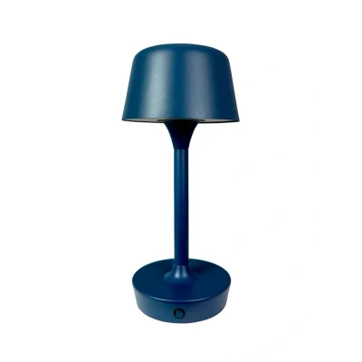 Abbildung von Dyberg Larsen LED Akku Tischlampe Flow, blau, Höhe 25 cm