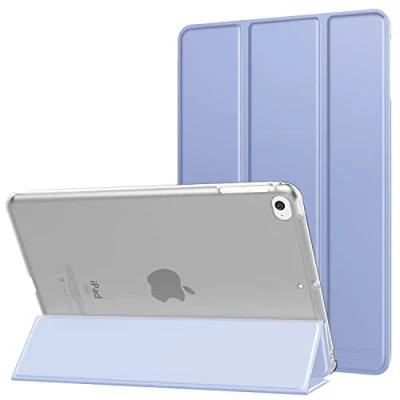 Abbildung von MoKo Schützhülle Kompatibel mit iPad Mini 5. Generation 7.9&quot; 2019/iPad 4 2015 Auto Schlaf/Aufwach Intelligente Hülle Translucent Rückseite Standfunktion Cover, Lavendel
