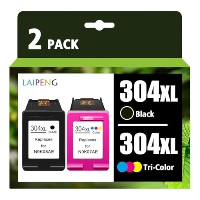 Abbildung von LAIPENG 304XL 304 XL Patronen kompatibel für HP Envy 5000 5010 5030 5032 DeskJet 2600 2620 2622 2630 2633 3720 3730 3733 3750 3760 3762 5020 Drucker 4 Farben Multipack (BK/CMY)