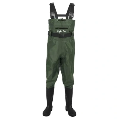 Abbildung von Night Cat Wathose Herren Damen Frauen mit Stiefeln wasserdichte Atmungsaktive Crosswater Waders
