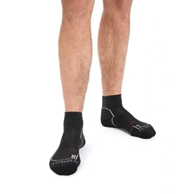 Abbildung von Icebreaker Merino Hike+ leichte Mini Socken, Jet Heather, Größe XL