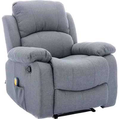Abbildung von ASTAN HOGAR Relaxsessel mit manueller Neigung, Massage und Therapie, Modell Ramón AH AR30900MR, grau