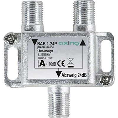 Abbildung von Axing BAB 1 24P, Kabelsplitter, 5 1218 MHz, Grau, A, 24 dB, F