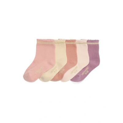 Abbildung von Vertbaudet 5ERPACK Glitzer Socken für Kinder, Größe: 23 26, Rosa