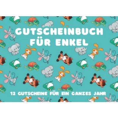 Abbildung von Gutscheinbuch für Enkel. 12 Gutscheine Ein Ganzes Jahr: Gutscheinheft zum selber ausfüllen Geburtstag Enkel Gutschein ... als Geburtstagsgeschenk Enkelsohn