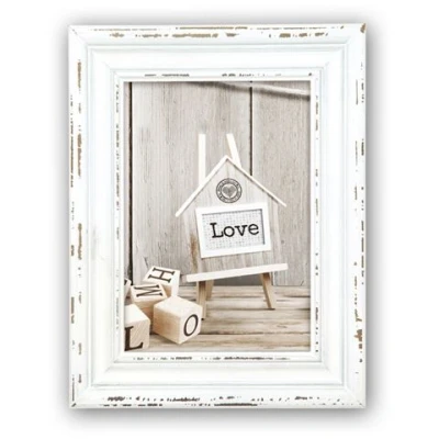 Abbildung von Zep S.r.l Rivoli White Holzbilderrahmen, Holz, Vintage Look, weiß, 20x 30 cm