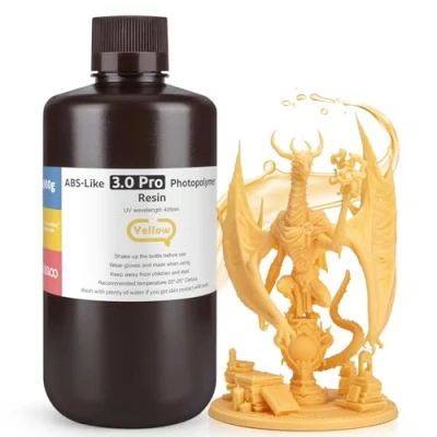 Abbildung von ELEGOO ABS Like Resin 3.0 Pro, UV Härtendes 3D mit Hohe Präzision, Nicht Spröde, Giftig für LCD/DLP Drucker Photopolymer Harz Yellow 1000g