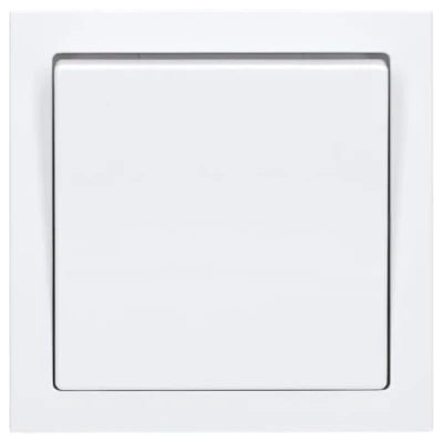 Abbildung von Busch Jaeger future® linear Komplett Set: 2000/6 US Wechselschalter Einsatz + 1786 84 Wippe 1721 Abdeckrahmen 1 fach, studioweiß 55x55 mm