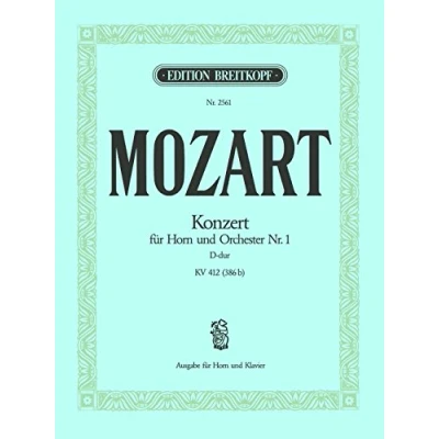 Abbildung von Hornkonzert D dur KV 412/514 (386b) Ausgabe für Horn (D/F) und Klavier (EB 2561)
