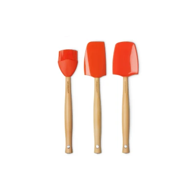 Abbildung von Le Creuset Spatelset 3 Stück Premium Orangerot