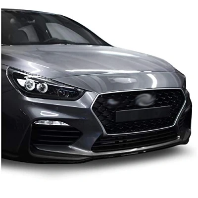 Abbildung von Frontschwert Designline Folie Dekor für Fahrzeug Front Auto Aufkleber selbstklebend Kfz Zubehör Streifen Zierleiste Passgenau D017 (Schwarz Glanz)