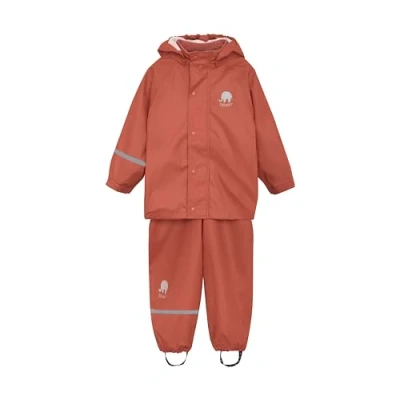 Abbildung von CeLaVi Unisex Basic Rainwear Set solid PU Regenjacke, Baked Apple, 110