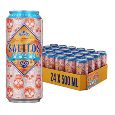 Abbildung von SALITOS ICE (24 x 0,5l) Dose mit dem Geschmack südamerikanischer Limonen 5,2% Vol. Perfekt fürs Wochenende oder an einem Abend seinen Freunden
