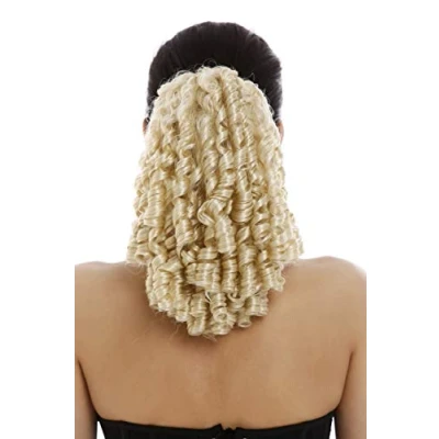 Abbildung von WIG ME UP N900A+2 V 613 Haarteil Zopf Pferdeschwanz Korkenzieher Locken gelockt voluminös Platinblond Lichtblond