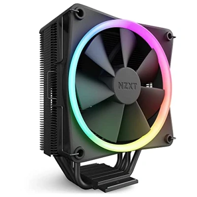 Abbildung von NZXT T120 RGB Air Cooler RC TR120 B1 CPU Luftkühler 120mm Lüfter Direktkontakt Technologie 4 Kupfer Heatpipes Optional 2 möglich passend für Intel und AMD Sockel Schwarz