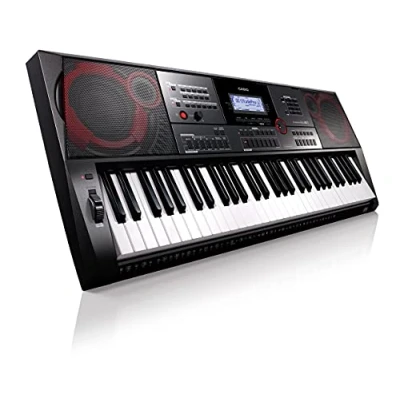 Abbildung von Casio CT X5000 Top Keyboard mit 61 anschlagdynamischen Standardtasten, Begleitautomatik und starkem Lautsprechersystem, schwarz