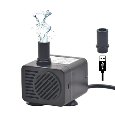 Abbildung von Apore Mini Wasserpumpe Aquarium Pumpe Tauchpumpe Teichpumpe Wasserspielpumpe Submersible für Aquarium, Gartenteich Springbrunnen (1W 200L/H USB)