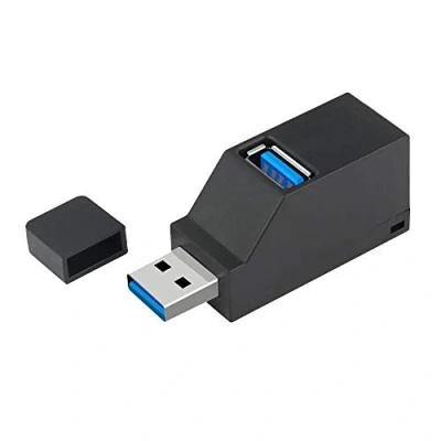 Abbildung von EasyULT USB 3.0 3 Port Hub (2 2.0 + 3.0), Datenhub für Apple MacBook, Mac Air, MacPro, Windows Laptops und Ultrabooks, sowie PCs weiteren kompatiblen Geräten (Schwarz)