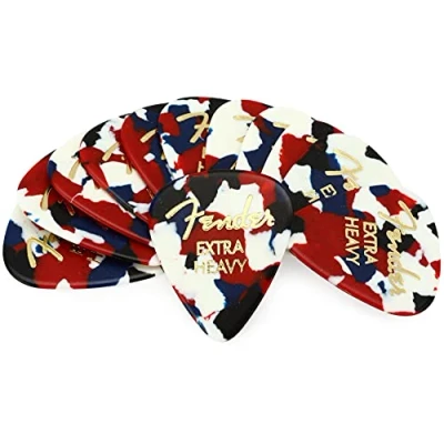 Abbildung von Fender® »351 SHAPE CLASSIC PICKS CONFETTI« Zelluloid Plektren Form: 351 12er Pack Stärke: Extra Heavy Farbe: Confetti