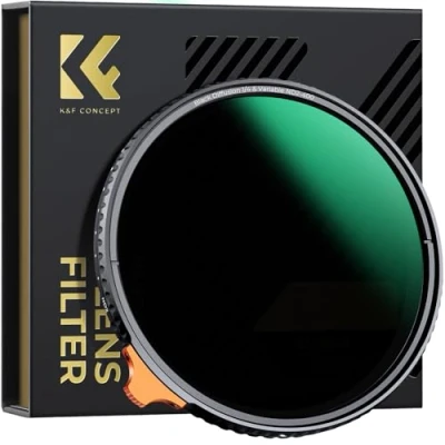 Abbildung von K&amp;F Concept Filter 82mm Black Mist 1/4&amp;ND2 ND400 2 in 1 multifunktionaler Promist 1/4 Filter&amp;Variabler ND