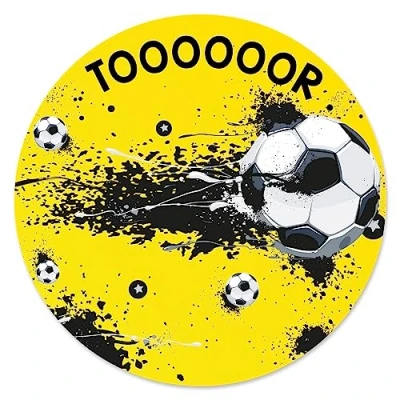 Abbildung von Mauspad im Fußball Design I Ø 22 cm rund Mousepad in Standard Größe, rutschfest für, Jungs cool dv_654