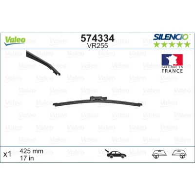 Abbildung von Scheibenwischer Valeo Silencio X.trm, Rear 574334 425mm hinten Rahmenlos MERCEDES BENZ: Sprinter 3 t Kastenwagen, 3.5 Kastenwagen