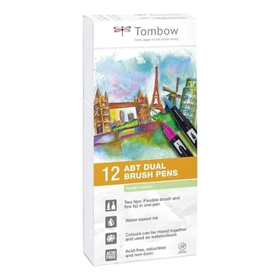 Abbildung von Tombow brush pen ABT dual set Pastel colours 12pcs