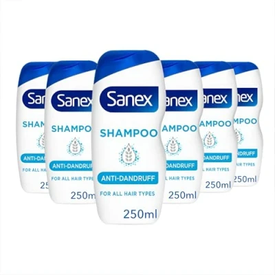Abbildung von Sanex Pflegendes &amp; sanftes Anti Schuppen Shampoo 250 ml 6er Pack, Antibakterielles Mittel, Dermotologisch getestet, Stellt Kopfhaut wieder her (6 x ml)