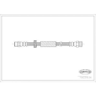 Abbildung von CORTECO 19031634 Bremsschläuche Hinterachse 370 M10X1 VOLKSWAGEN: Sharan I, SEAT: Alhambra I