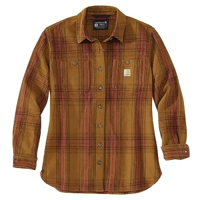Abbildung von Carhartt Damen Langarmhemd Twill L,S Plaid Shirt, Farbe:carhartt Brown, Größe:L