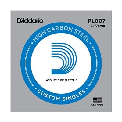 Abbildung von D&#039;Addario PL007 Gitarren Einzelsaite (für Akustik oder E Gitarre) 0,017 cm (0,007 Zoll)