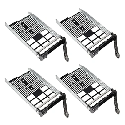 Abbildung von Heretom 4er Pack 3,5 Zoll F238F Festplattenrahmen Festplatte Tray Laufwerk Caddy für Dell Poweredge R730xd R730 R720 R710 T710 R630 T620 R610 T610 R520 R420 R410 R320 R310 MD1400 MD3200