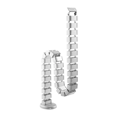 Abbildung von InLine® Kabelkanal flexibel für höhenverstellbare Tische, 4 Kammern, 68x36mm max. 1,28m, grau