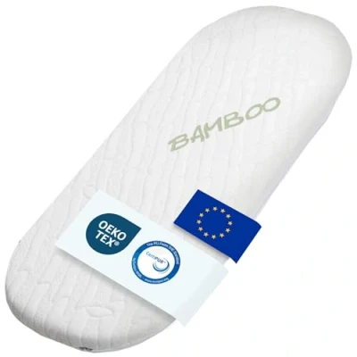 Abbildung von DOLCI SOGNI Matratze für Babywanne, universal, 72 x 32 cm, Dicke 4 CertiPUR™ Kinderwagen Neugeborene, atmungsaktiv, 100% Made in Italy, Bezug aus Bambusfaser