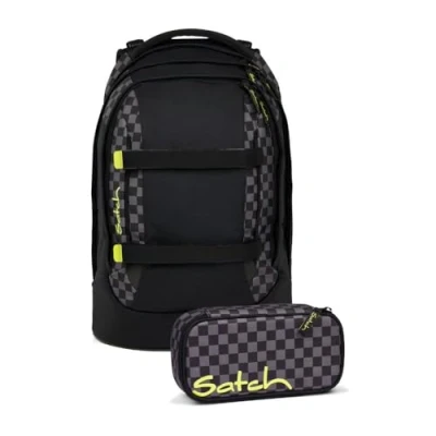 Abbildung von satch pack Schulrucksack Set 2tlg. inkl. Schlamperbox (Dark Skate)