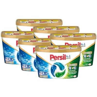 Abbildung von Persil Tiefenrein 4in1 DISCS 96 WL (6 x 16 Waschladungen), Universal Waschmittel mit Technologie, Vollwaschmittel für reine Wäsche und hygienische Frische die Maschine