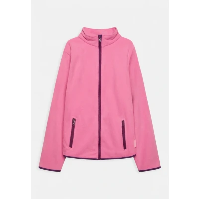 Abbildung von Playshoes Color Contrast Unisex Fleecejacke für Kinder, Größe: 128, Pink