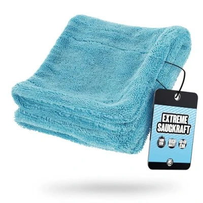 Abbildung von Nuke Guys Auto Trockentuch Microfaser Gamma Dryer S Mikrofasertuch (Microfaser, 40x40 cm, 1 tlg., Blau 40x40cm 1400GSM)