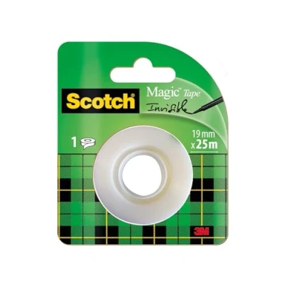 Abbildung von Scotch Magic Tape 1 Rolle, 19 mm x 25 m Unsichtbares Klebeband für allgemeine Zwecke zur Reparatur, Etikettierung und Versiegelung von Dokumenten