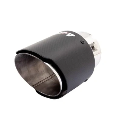 Abbildung von Simoni Racing TRX/98C Auspuffblende Rund/Schräg Matt Karbon+Edelstahl Ø102xL155mm Anschluß 50 76mm